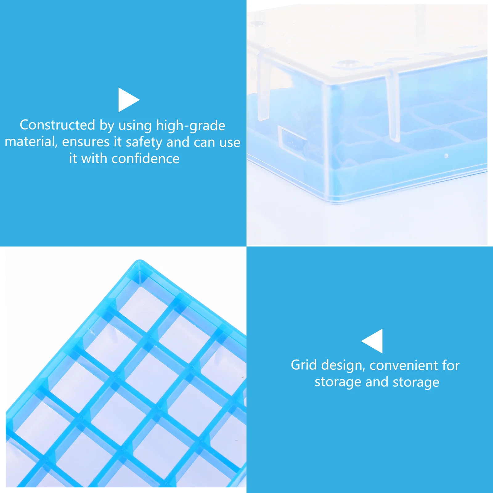 

2 Pcs Cryobox Test Tubes Lab Racks Freezer Containers Plastic Storage Holder Cryovial Boxs