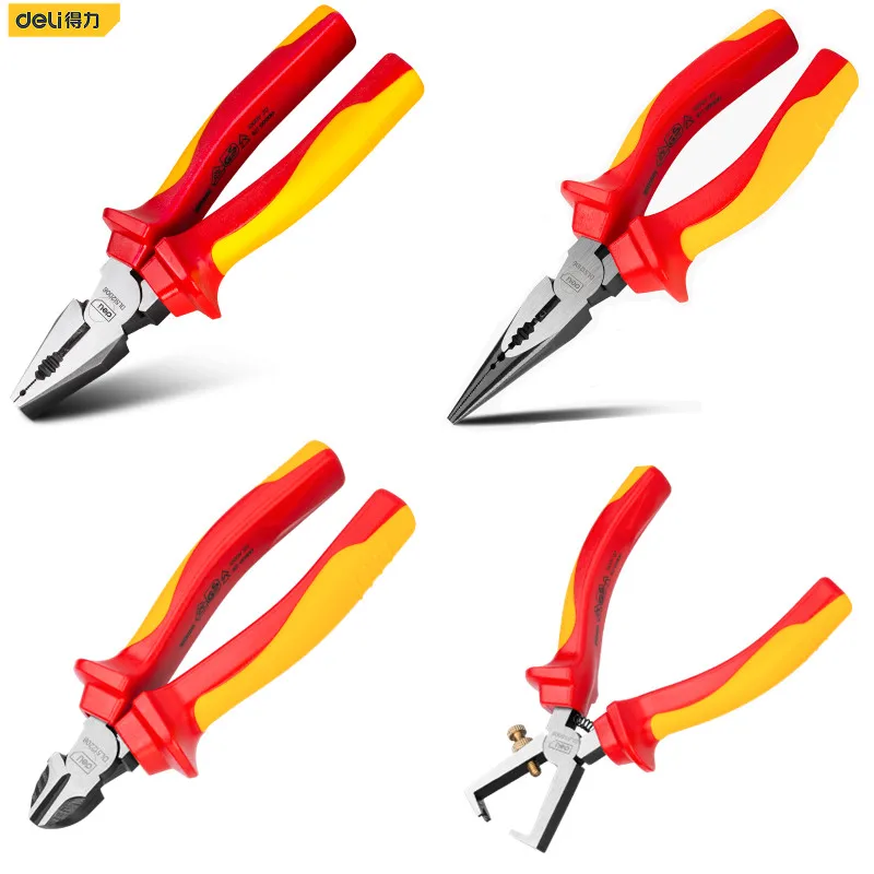 

6" Insulated Wire Stripping Diagonal Pliers Multi-tool Electrician Hand Tools Cable Wire Cutters Long Nose Plier Crimping Pliers