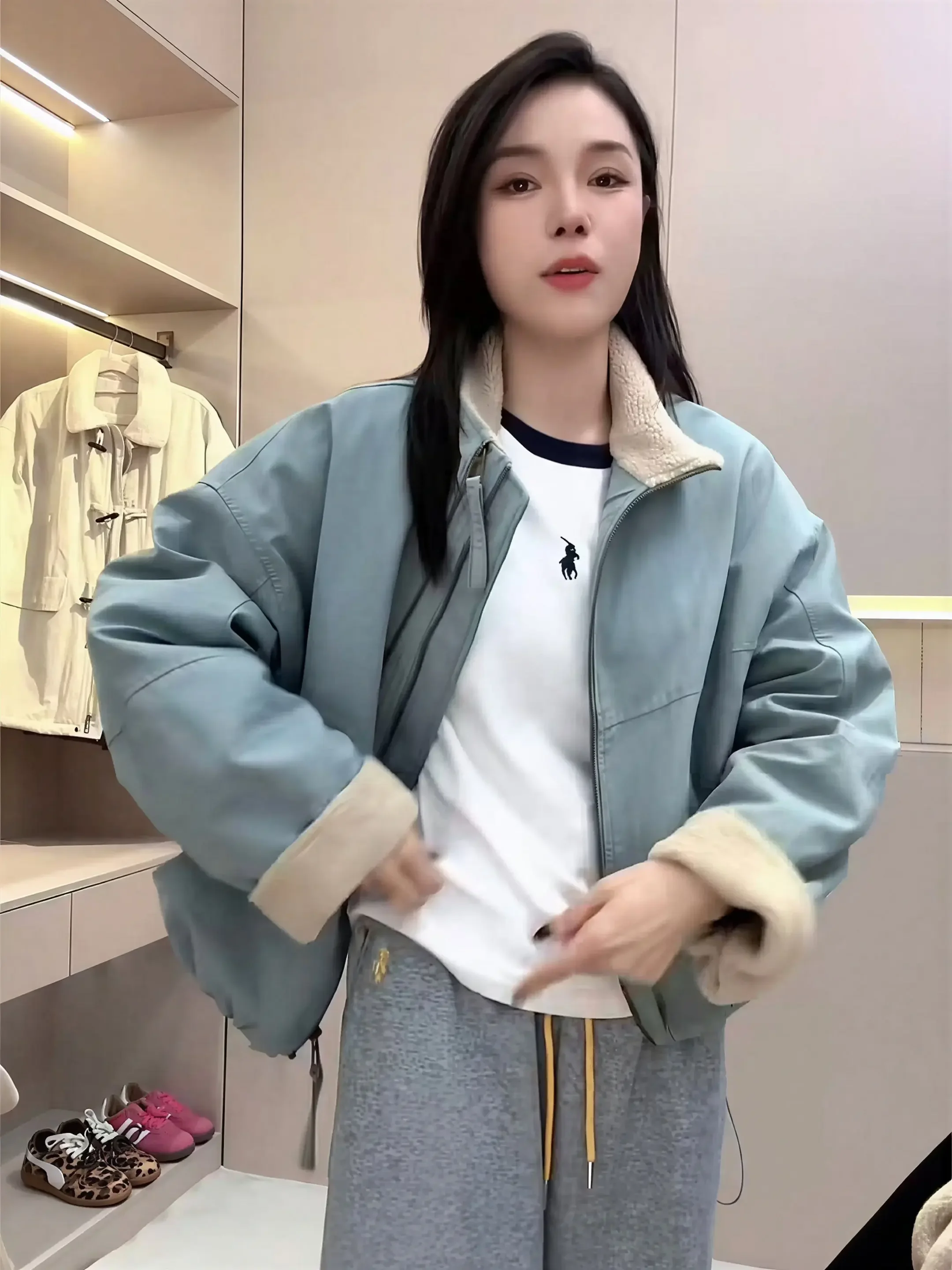 سترات باركاس نسائية شتوية مبطنة بالبولياميد بسحاب كامل وطبقات مزدوجة متعددة الجيوب مخفية للرحلات والمشي لمسافات طويلة مقاومة للماء #6