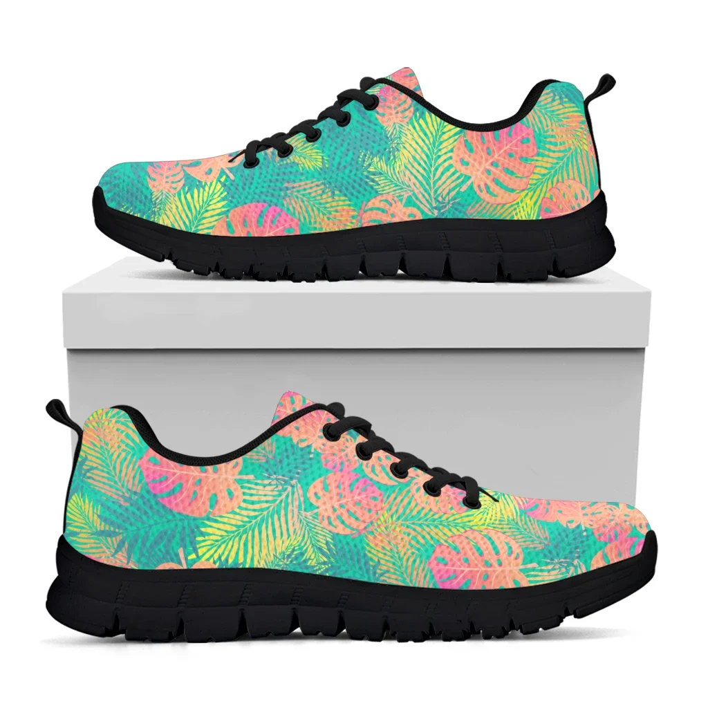 Fashion Tropical Vegetation Print Comfortable Sneakers Leaf Design Casual Shoes Women's Footwear Zapatos Planos