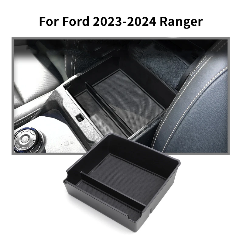 For Ford 2023-2024 Ranger Car Center Console Organizer Multifunction Central Armrest Storage Box Stowing Tidying Car Accessories