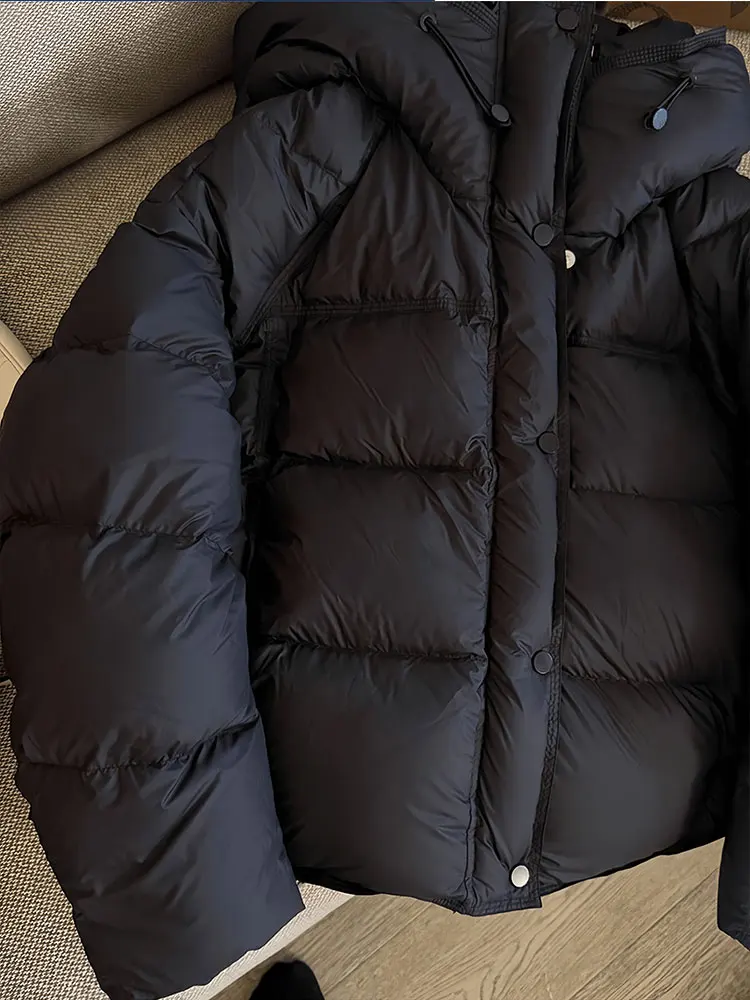 

Женская стеганая куртка-пуховик из хлопка, зимняя верхняя одежда, свободный крой, с капюшоном, в корейском стиле, повседневная, модная