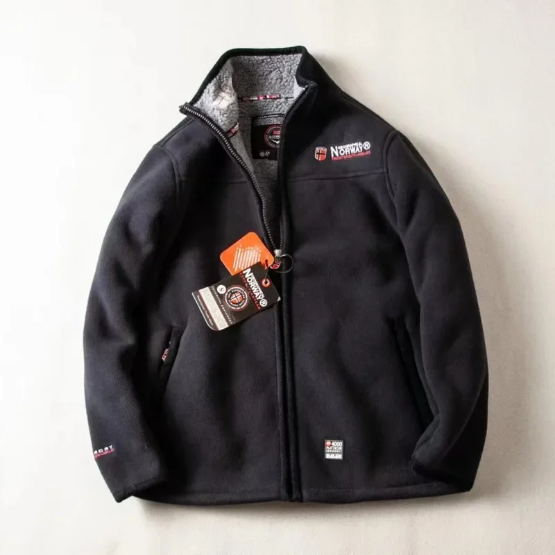 2024 New Winter Thicken Fleece Men Jacket Pockets Casual Polar Jackets Outdoor Cold-Proof Warm Overcoat Plus Size Outwear