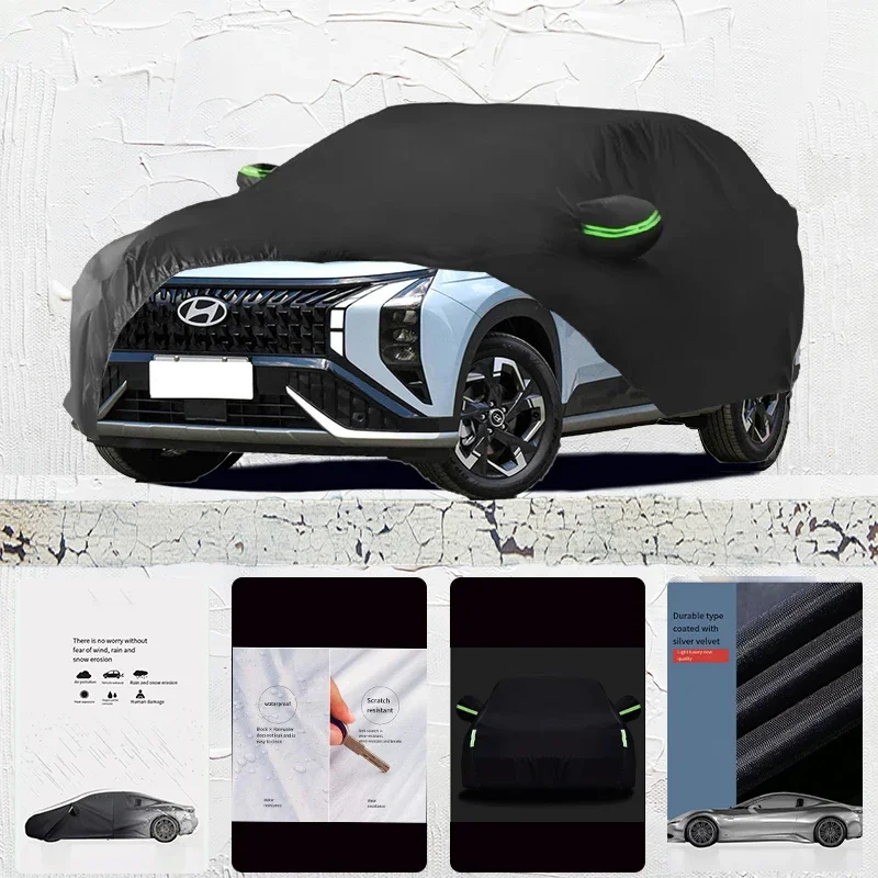 

For hyundai ix35 Car cover Exterior Car Cover Outdoor Protection Full Car Covers Waterproof Sunshade Anti UV Snow Cover Black