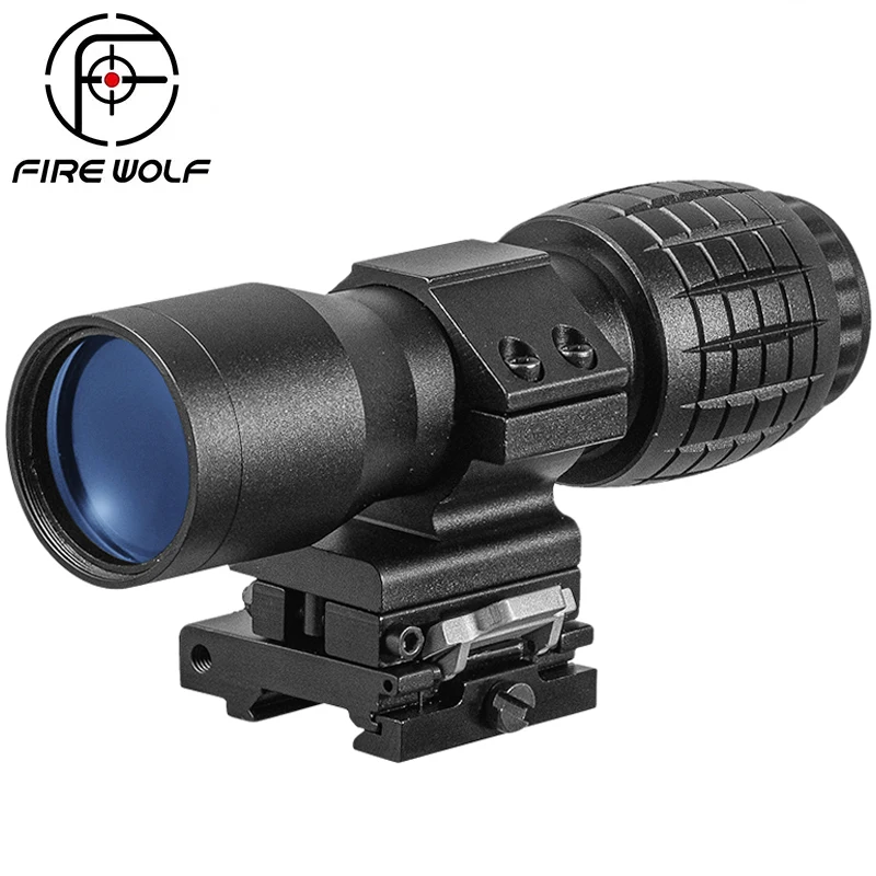 

Red Dot Sight Scope 4x Magnifier Quick Flip Scope Flip To Side Mount Fit For 20mm Mount