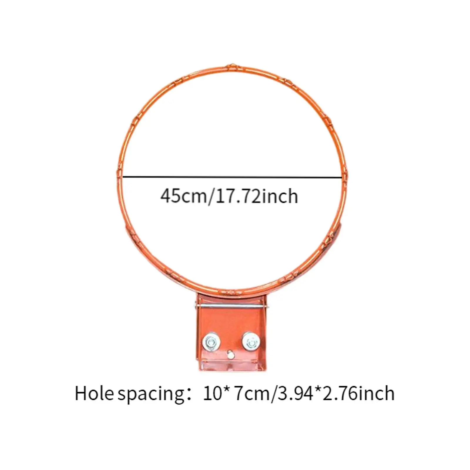 Баскетбольный обод 18 дюймов, легкая установка, Сменные аксессуары, стандартный баскетбольный обод, для ремонта, путешествий, улицы, двора, лужайки