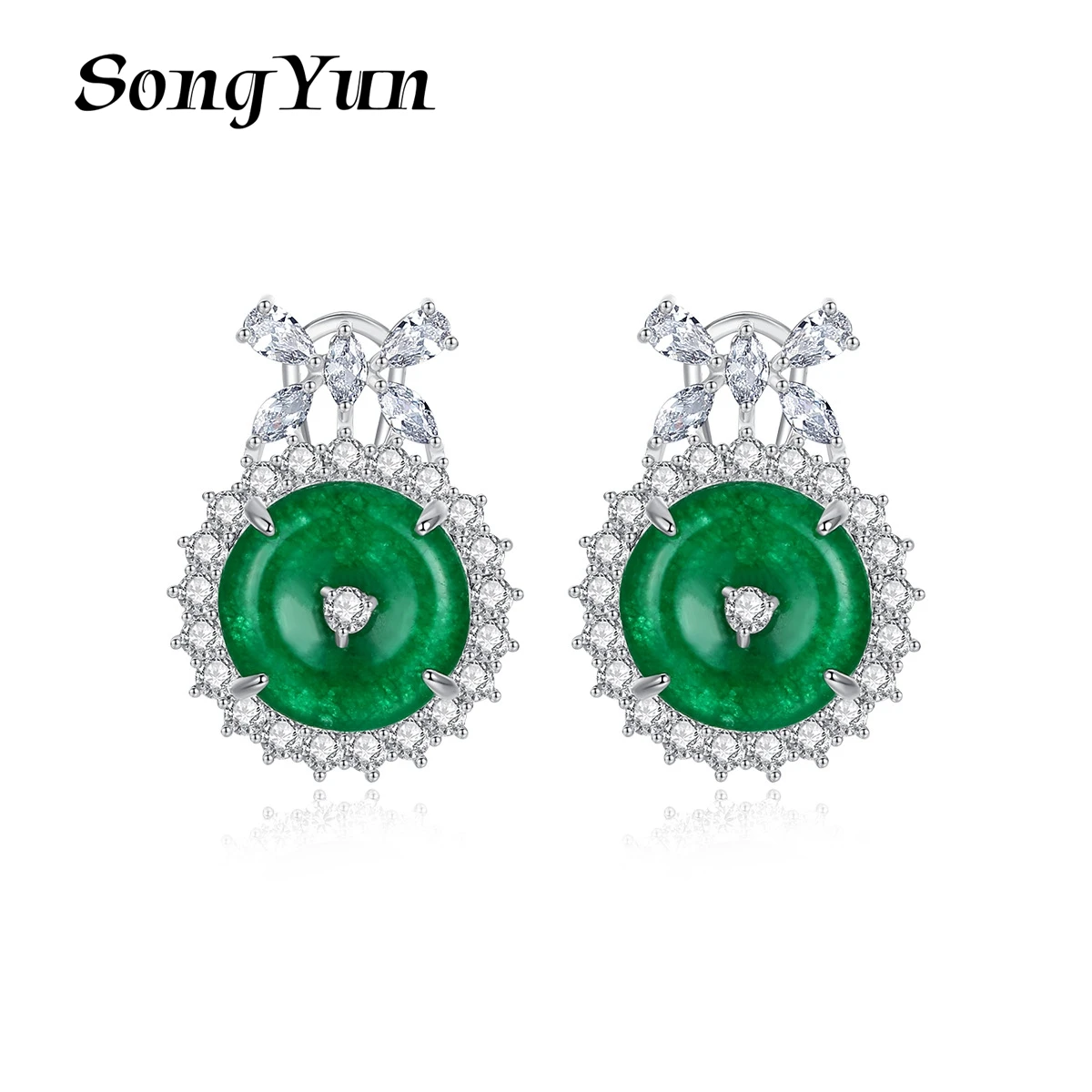 

SongYun Jewelry MHT Quality Brass Stud Earrings Dangle CZ 7A Zircon Glamorous Statement Jewelry Women Earring Jewelry