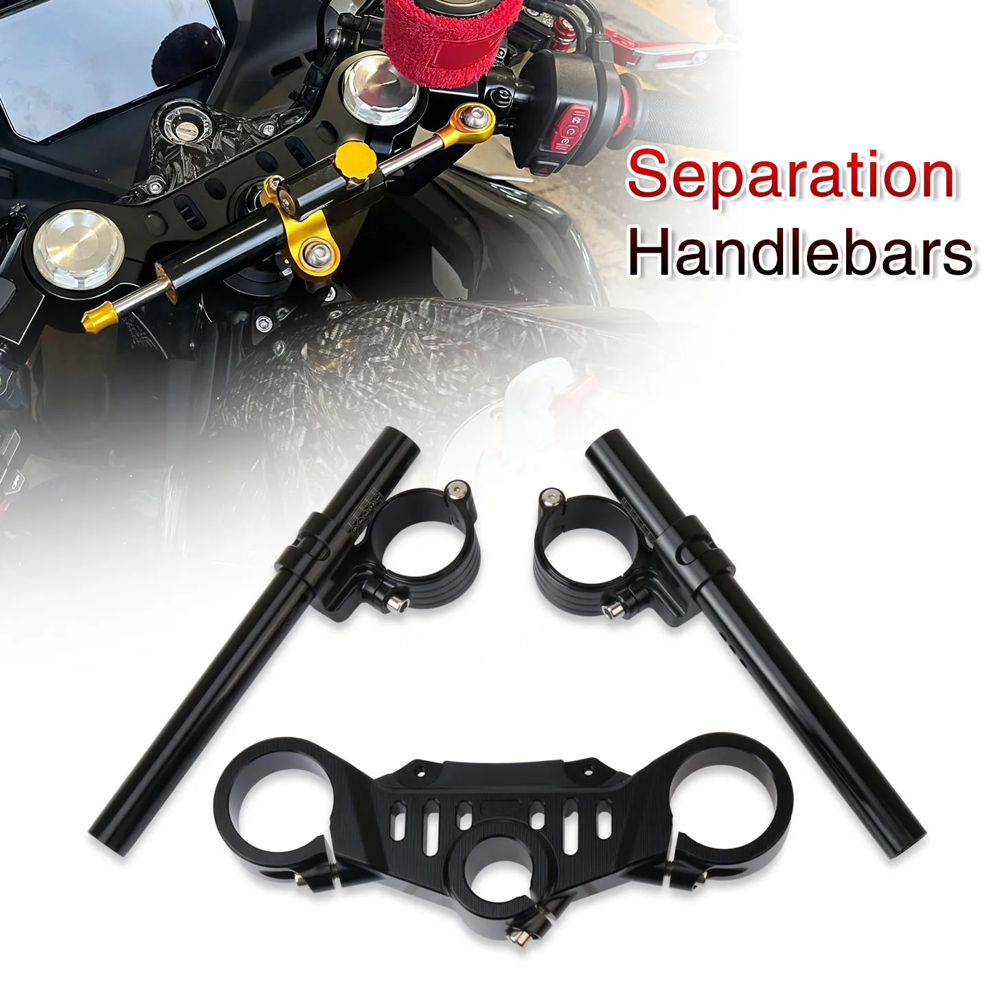 

Motorcycle Separate Handlebar Top Triple Clamp Upper Fork Holder Panel Upper Connecting Top Link Plate For 450SR 450 SR 2022-25