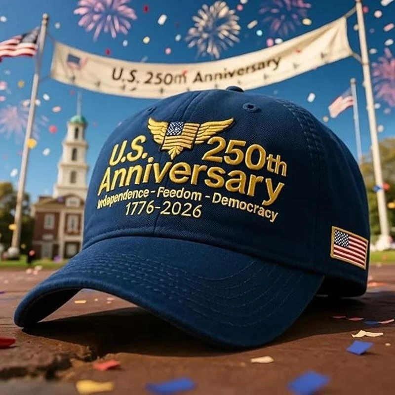 Patriotic 250th Anniversary Hat Premium Fabric Foldable For Hiking And Celebrations Y166