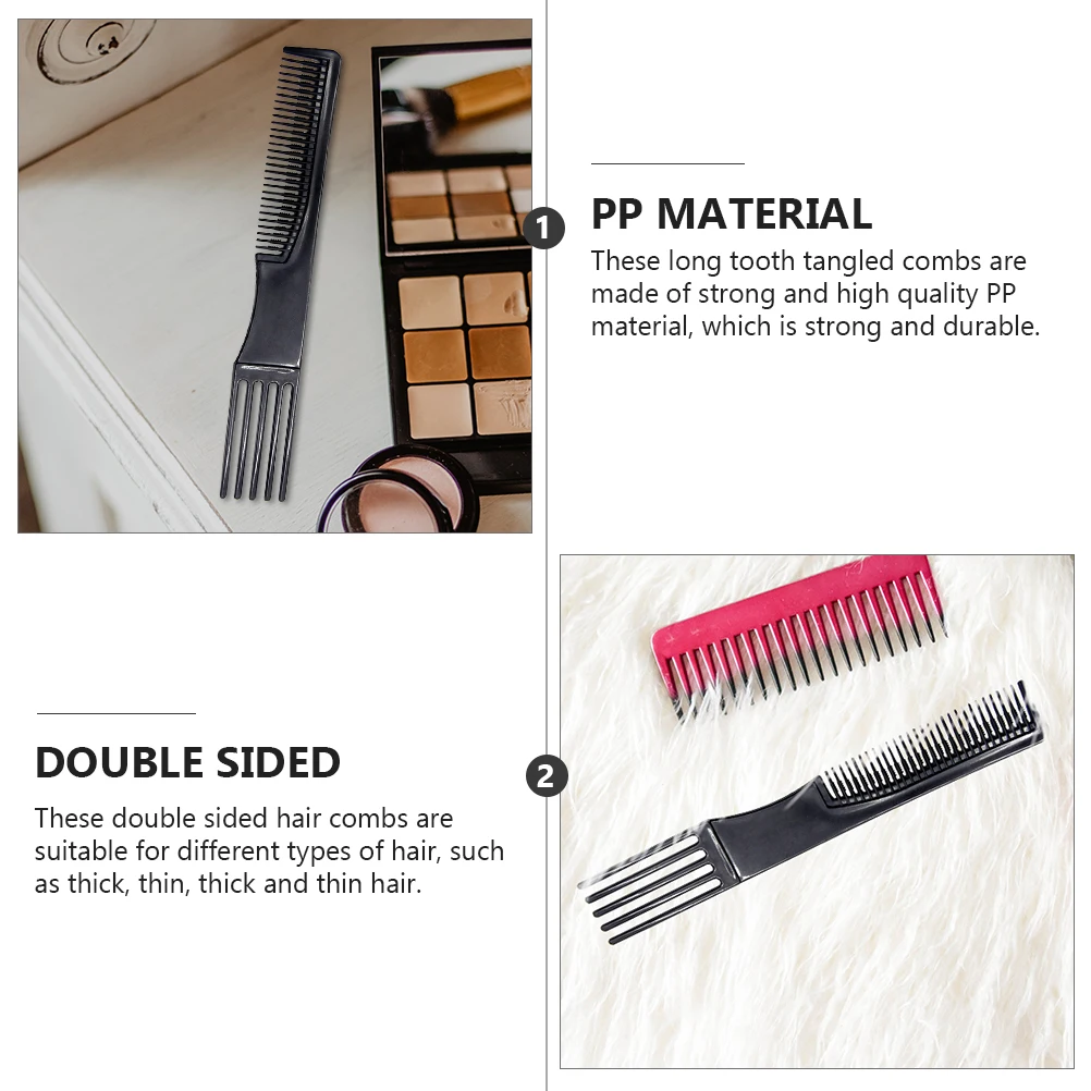

10 Pcs Thick Thin Hair Plastic Styling Tool Beard Comb Anti Static PP Material Plastic Beard Comb Pick Hair Lift