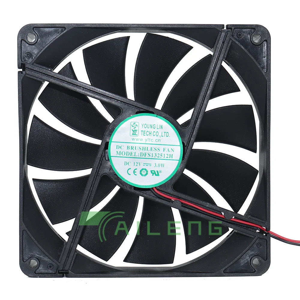 

NEW Young Lin DFS132512H DC 12V 3.00W 135x135x25mm 2-Wire Server Cooling Fan