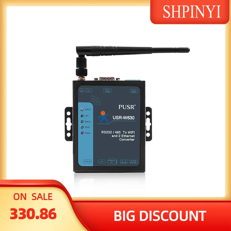 USR-W630 Convertidor WiFi a serie de 2 puertos Modbus Gateway RS232 RS485 a convertidor ethernet wifi