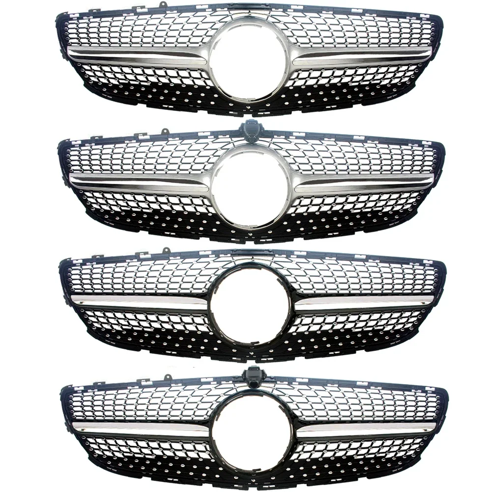 

Front Racing Billet Bumper Grille Upper Grill For Mercedes-Benz W218 CLS-Class 2011-2017 GT Diamond