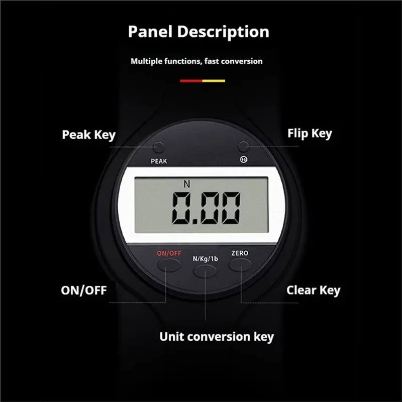 ABKW-High Precision Digital Force Gauge For Tension Compression Testing 500N Push Pull Tester Dynamometer