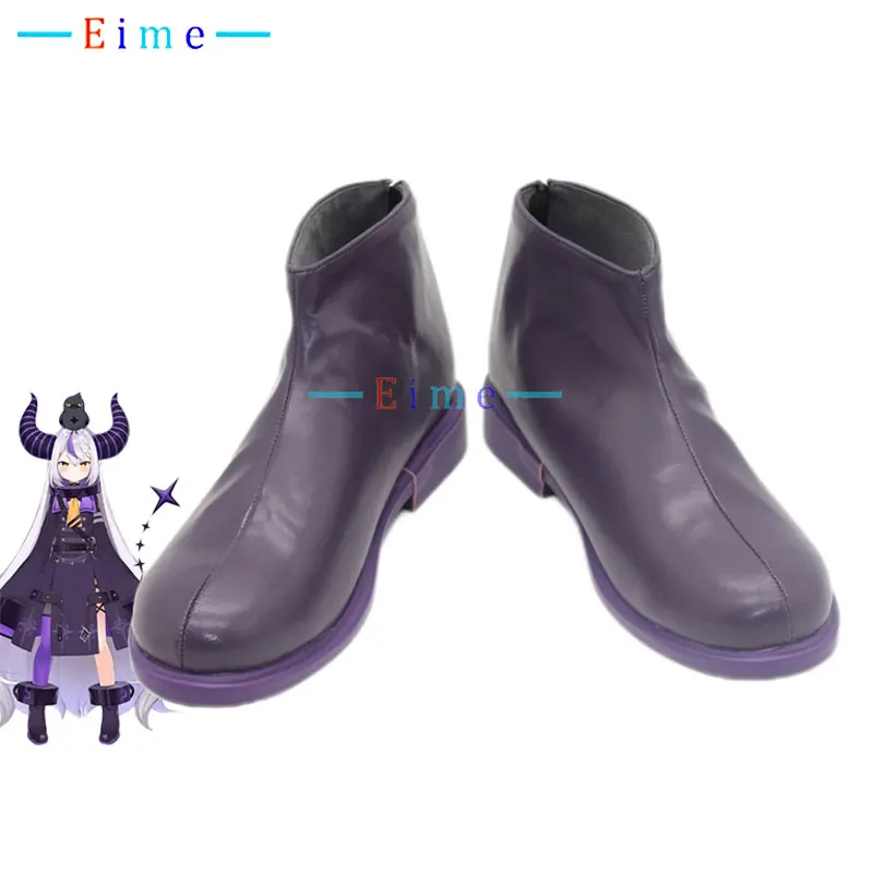 La+ Darknesss Cosplay Shoes Vtuber Cosplay Props Halloween Carnival Boots PU Shoes Custom Made