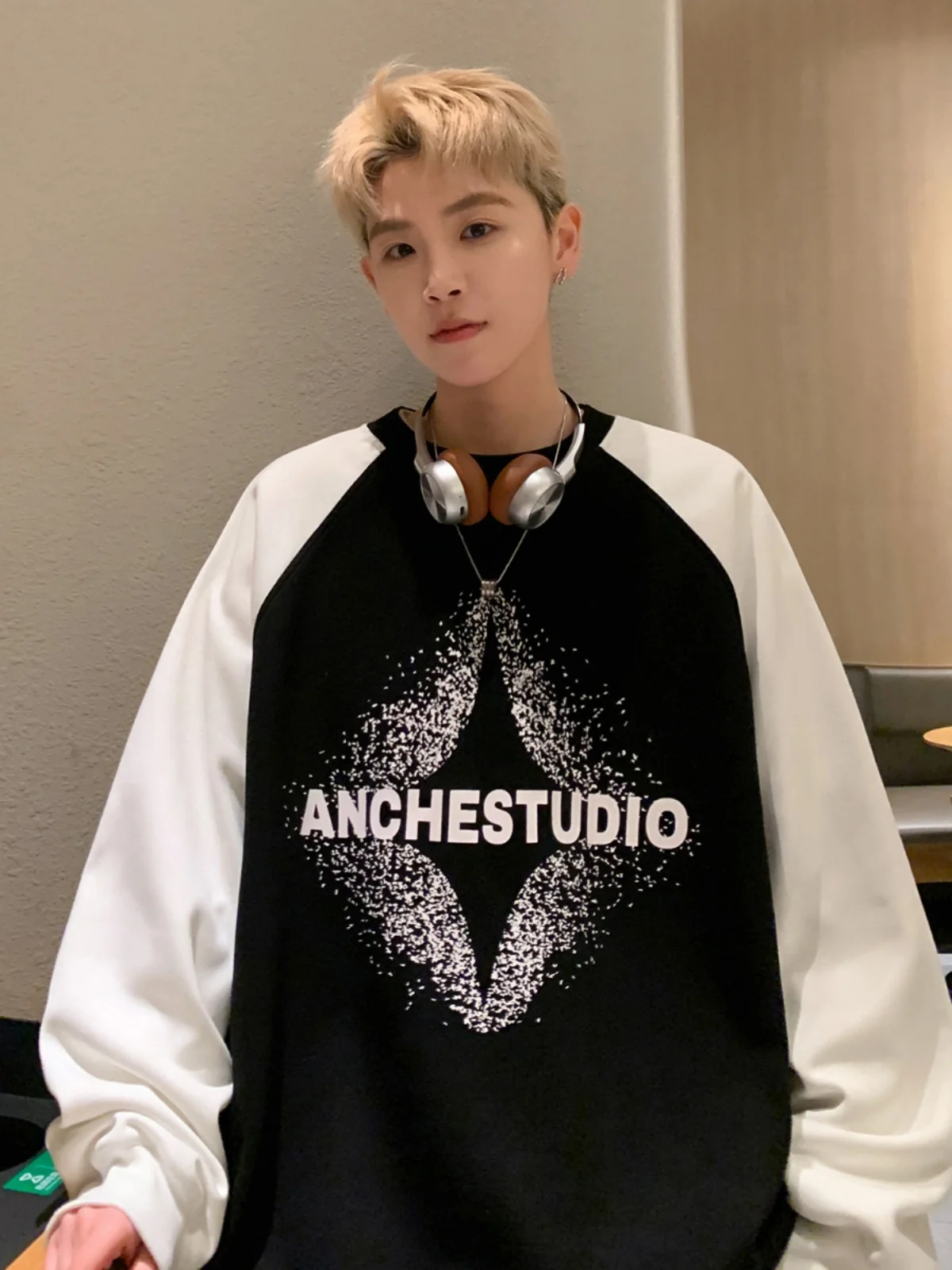 

Мужская толстовка American College с круглым вырезом и длинными рукавами, весна 2024, новая модная брендовая молодежная футболка для подростков