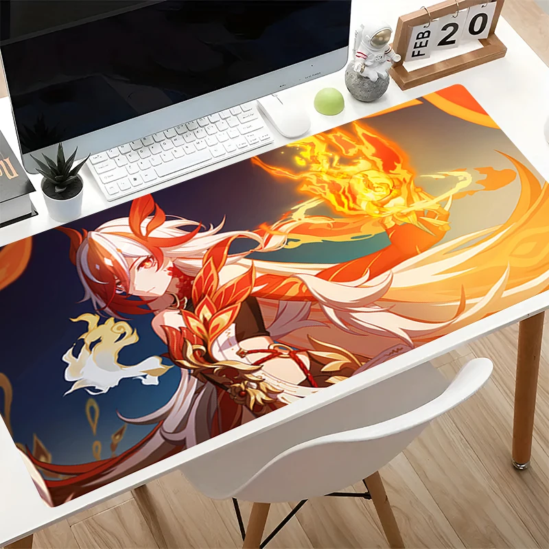 Mouse Pad H-honkai Impact 3 Gamer Extended Mouse Pad PC Computer Keyboard Desk Mat kawaii Gaming Accessories Large XXL Mousepad