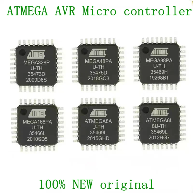 1PCS ATMEGA328P-AU 48PA 88PA 168PA 8A-AU ATMEGA8-16AU ATMEGA48V-10AU 20AU ATMEGA88V-10AU ATMEGA168-20AU AVR Microcontroller 100%