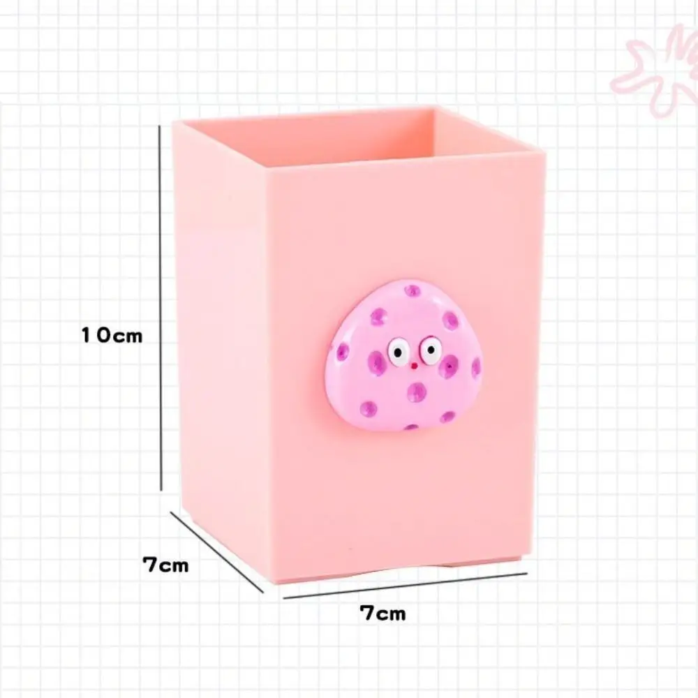 Plastic Pen Holder High Quality Stationery Large-capacity Pencil Container Candy Color Desktop Storage Cheese Pencil Holder