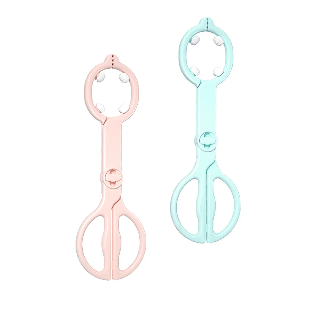 

2Pcs Baby Tong Anti Feeder Clamp High Baby Bottle Tong Temp Resistant PP TPE Material Wide Mouth Design