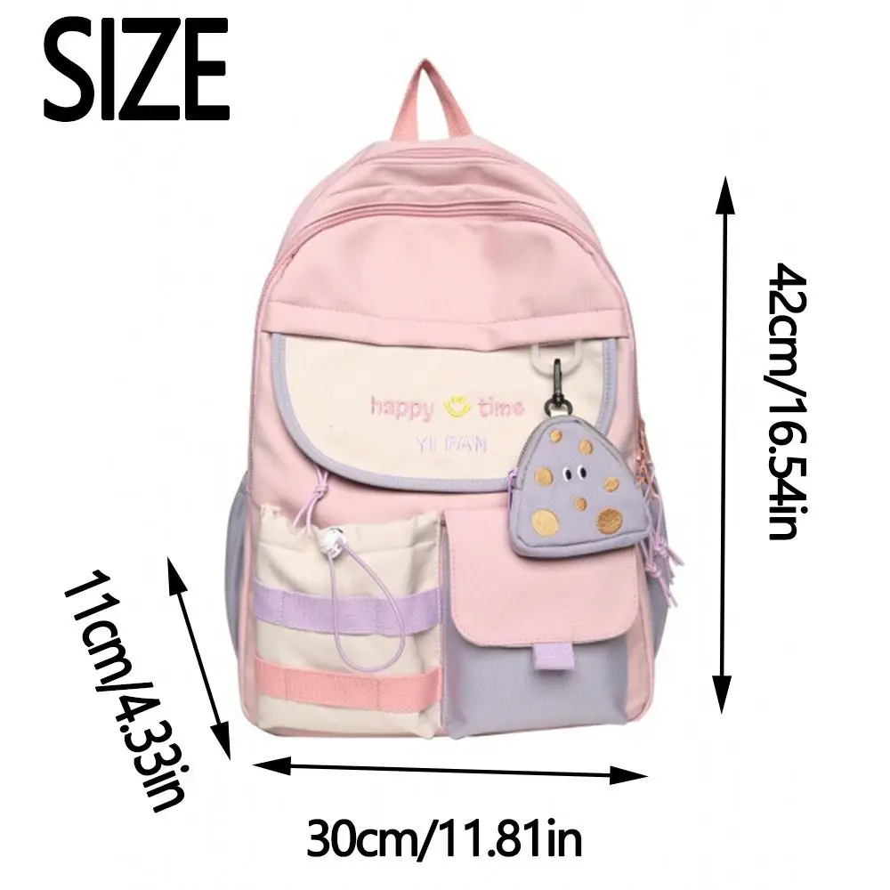 Durable cute College Backpacks Portable Colorful Cartoon School Bags Female Bag Lightweight Children's Backpack Travel