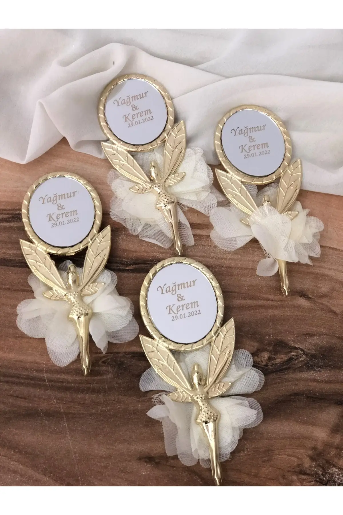 

25 Words Engagement Wedding Magnet Gift Engagement Gift Angel Mirror Word Kina Wedding Candy Baby shower Gift Package