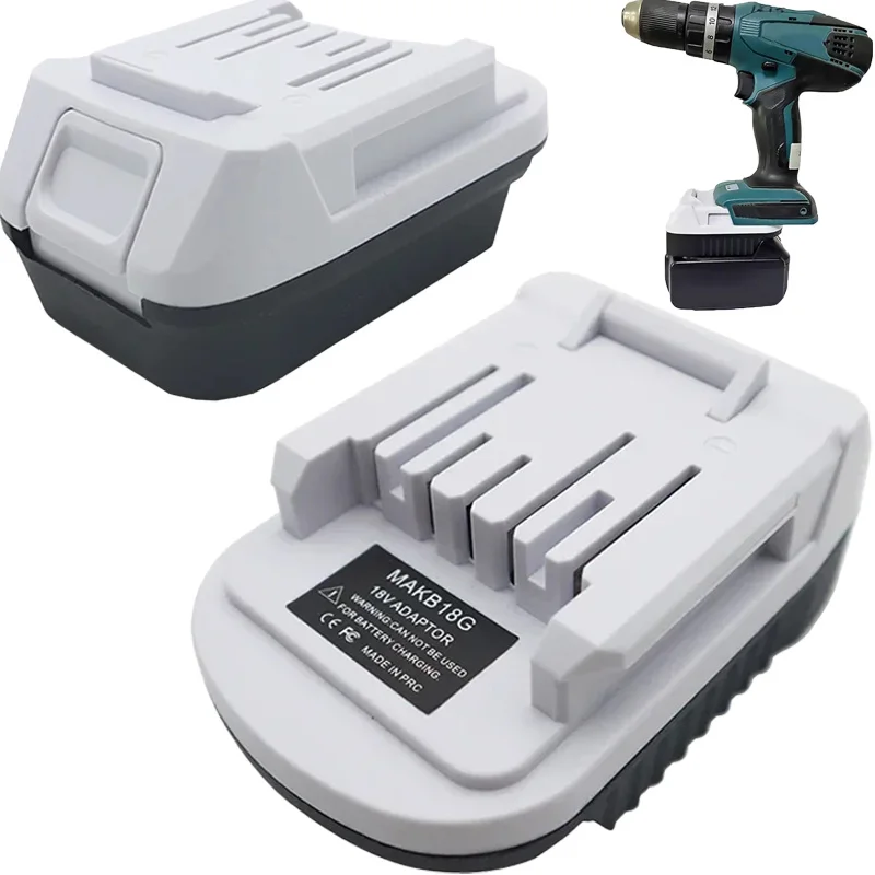 White Battery Adapter for Makita MAKB18G for LXT Batteries Adapter for Replacement for Makita G Series 18V Batteries BL1813G
