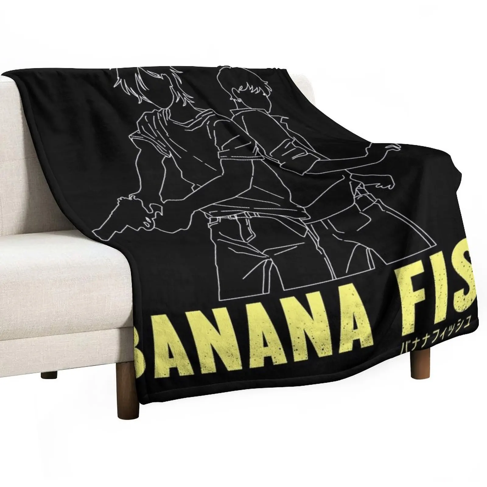 Banana Fish - Ash & Eiji Silhouette Throw Blanket Blankets For Baby Summer Bedding Blankets Giant Sofa Blanket