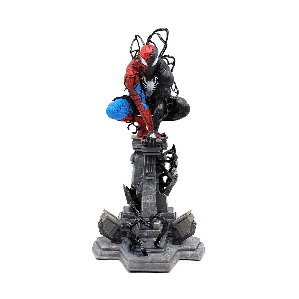 38cm Marvel Comics Figure Venom Spider Man Movie Symbiote Peripheral Can Emit Light Model PVC Ornament Toy Collection Boy Gift