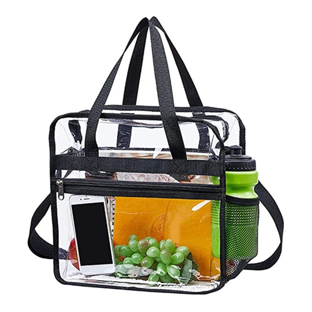 Women Clear Crossbody Bag Summer PVC Transparent Daily Messenger Bags Large Capacity Casual Shoulder Bag Waterproof Sling Purses