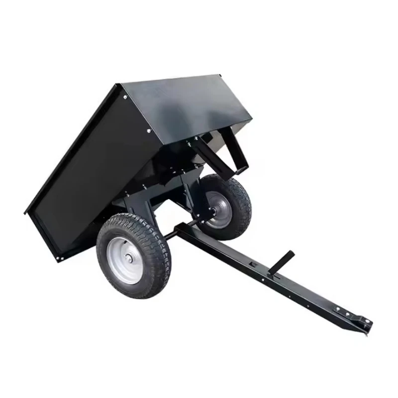 

Heavy Duty Multifunction Utility ATV Garden Trailer Cart Garden Yard Cart With Steel Tray Cargo For Garden