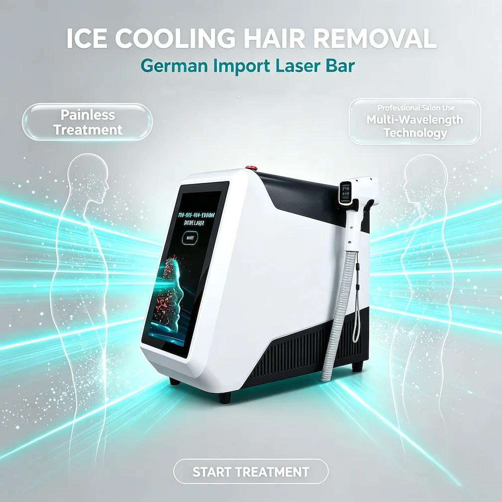 Portable Hair Removal Machine German Import Laser Bar Long Time Use Painless Fast Hair Removal Skin Rejuvenation