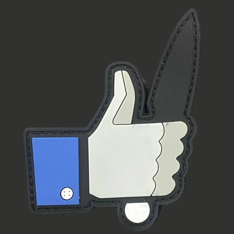 

"Knife" Patch Tactical Morale Badge PVC Hook and Loop Military Backpack Clothing Decorative Accessory Sticker Armband