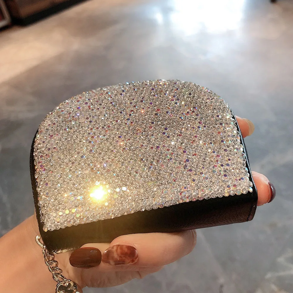 Bling Bling Business Card Holder for Men and Women, Hand-Inlaid Rhinestones, ID, Credit Card Holder, Card Wallet Case, 1Pcs