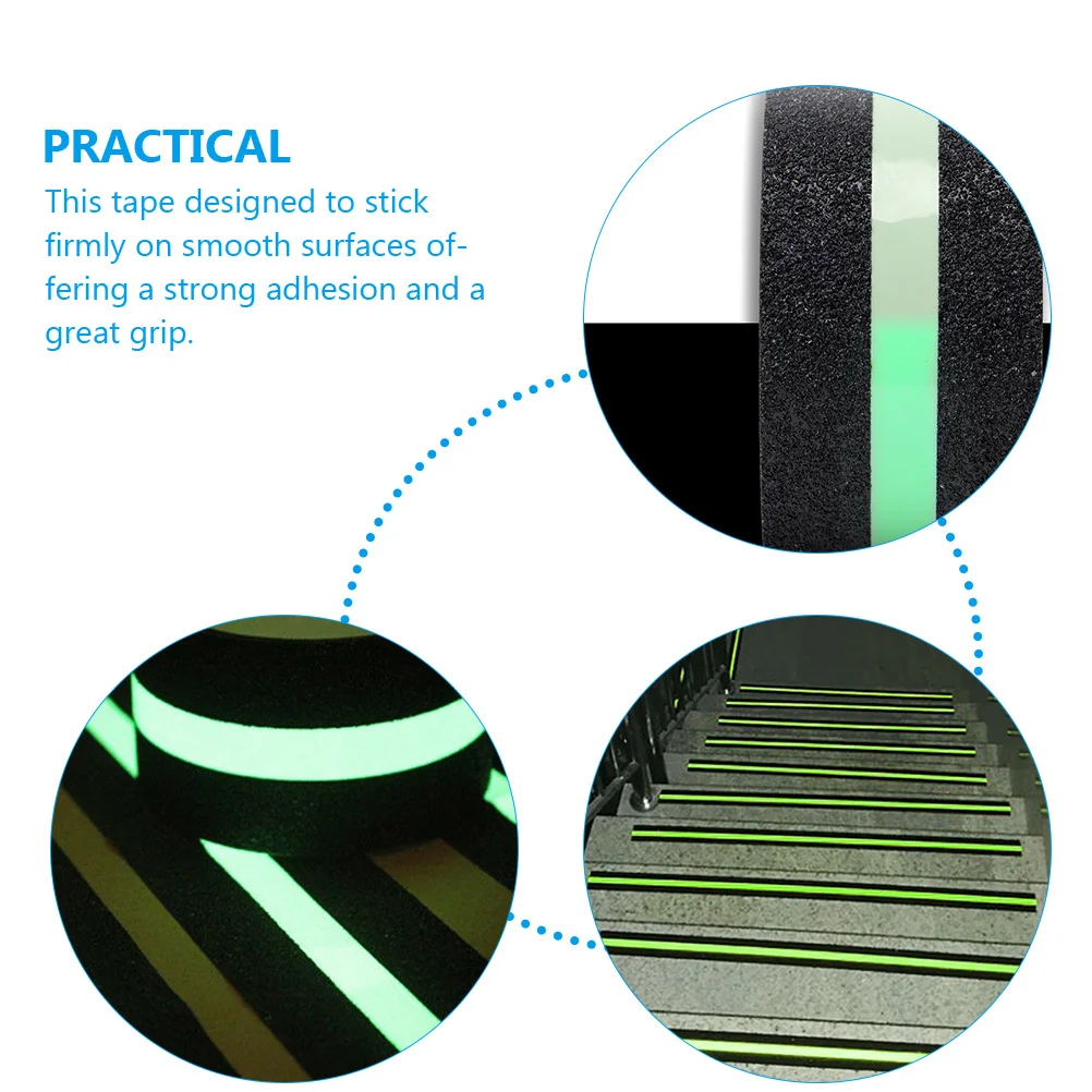 شرائط غير قابلة للانزلاق شريط مضاد للانزلاق تصميم سطح بلوري يتوهج في الظلام السلامة لسلالم الحمامات وحمامات السباحة شرائط غير قابلة للانزلاق #4