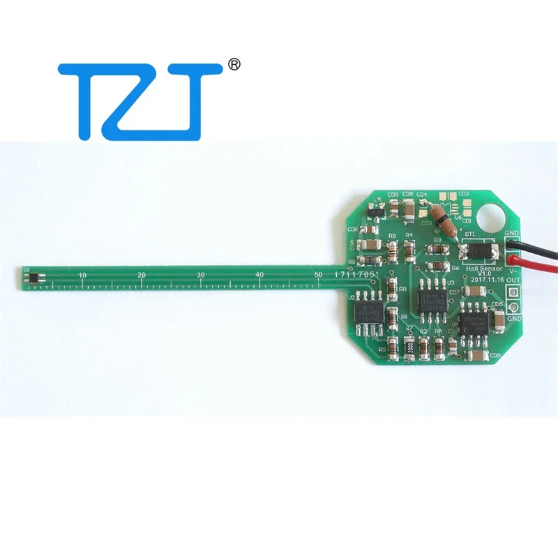 TZT Signal Conditioning Board Outputs 0-5.0V for Tesla Meter and Gaussmeter Based on Linear Hall Sensors