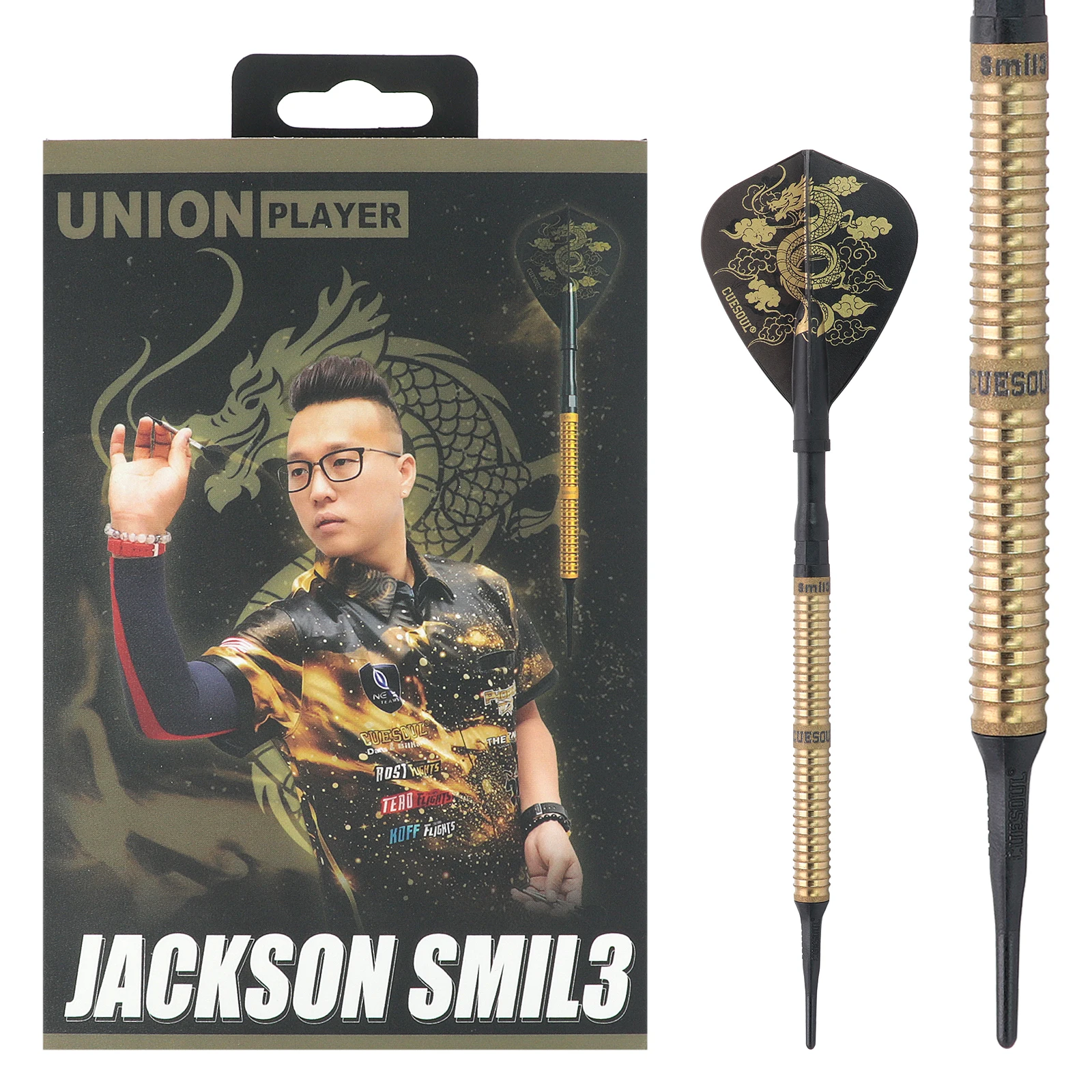 CUESOUL Jackson Smil3 95% Tungsten Soft Tip Dart Barrels,Oil Paint Special Edition-20g