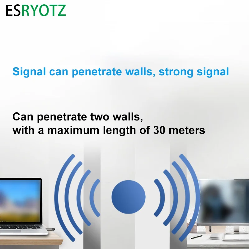 Wireless Extender Video Audio Wireless HDMI-Compatible Transmitter and Receiver For meeting  Laptop PC To TV Projector Monitor