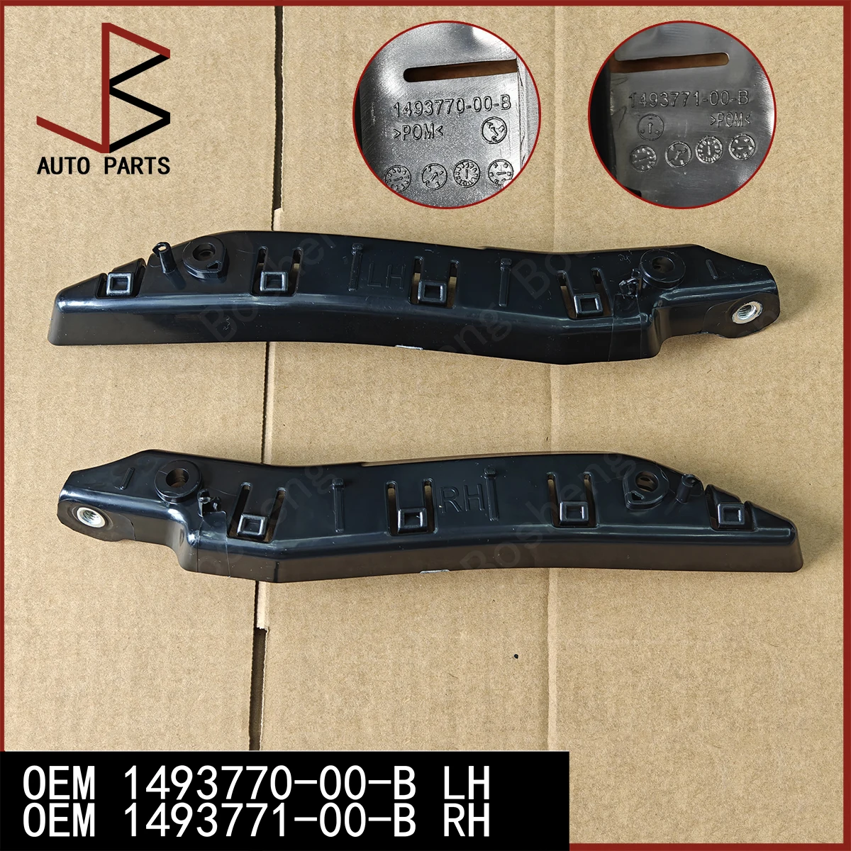 

New OEM 1493770-00-B 1493771-00-B 1493770 1493771 LH and RH Bumper/fender Guide Mounting Bracket for Tesla Model Y 2020-2025