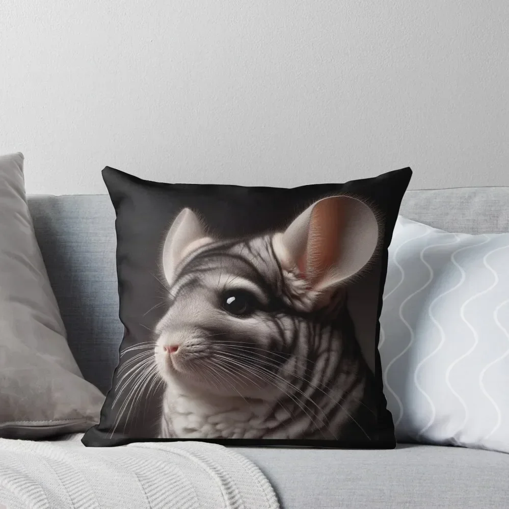 

Realistic Chinchilla Pawtrait Throw Pillow Sofas Covers Rectangular Cushion Cover Pillow Cases Decorative Bed pillowcases pillow