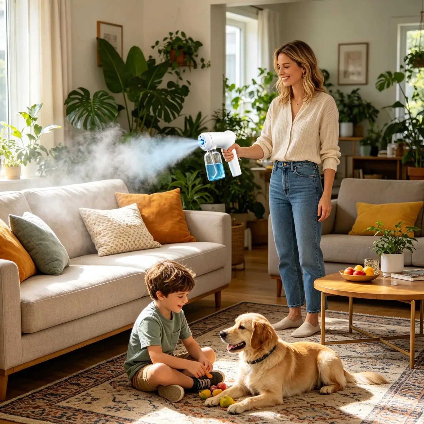 Nano Mist Sprayer 350ml Electric 6 Levels Cordless Rechargeable Handheld Fogger Machine for Water Toner Home Office Salon Travel