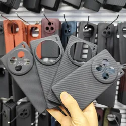 Carbon Fiber Case for VIVO X100 Ultra Case Shcokproof Aramid Fiber Cover Ultra-thin Phone Cover for Vivo X100 Ultra Accessories