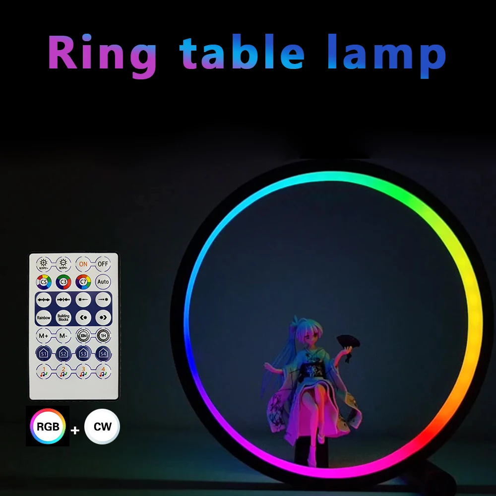 15/25cm LED Table Lamp Smart App Control RGB Round Night Light Wireless Remote Control Bedroom Decor Bedside Table Lamps