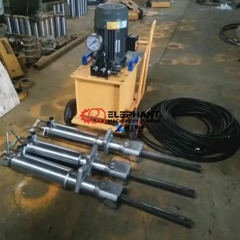 Good Effect Hydraulic Stone Wedge Rock Splitter Hydraulic Rock Core Cracking Machine Rock Splitter with Cylinders