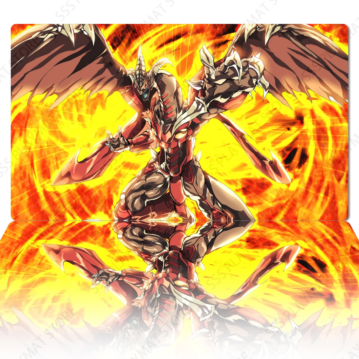 

YuGiOh Playmat Red Dragon Archfiend TCG CCG Коврик для торговых карточных игр Коврик для настольной игры Резиновый коврик для мыши Настольный коврик Зона Бесплатная сумка 60x35 см