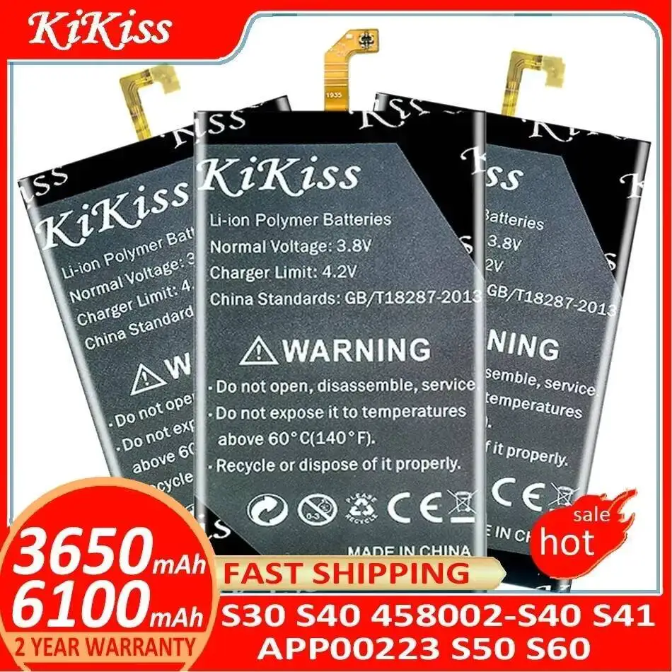 

Аккумулятор KiKiss для Caterpillar CAT S30 S40 458002-S40 S41 APP00223 S50 S60 s62 , S62 Pro, аккумулятор + гусеничный №