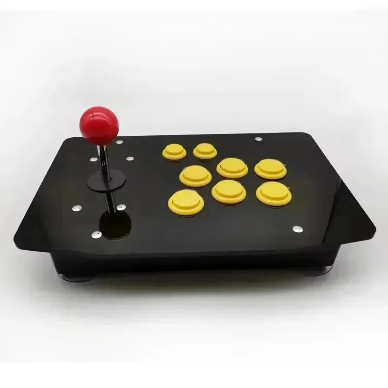 Wired Arcade Fight Joystick with Acrylic Panel, Game Controller Suitable for iOS Android Mobile & PC Arcade Gaming