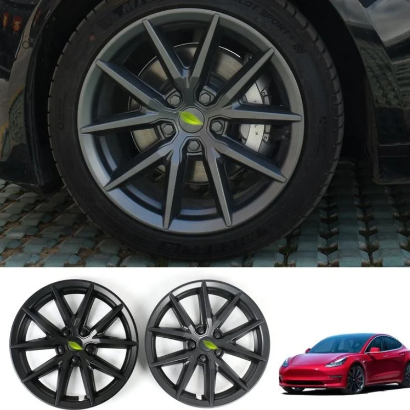 Thunder Type Car Exterior Accessories 18 Inch Hub Cover Replacement Wheel Covers Fit For Tesla Model 3