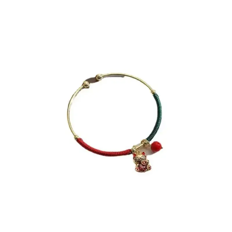 

*Vintage Golden Bangles for Women Traditional Chinese Fashion New Year Jewelry Retro Wound Open Loop Bracelet Creative Gift