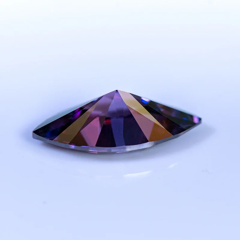 Moissanite Stone Gemstone Marquise Cut Imperial Purple  Color Lab Grown Diamond Charms Woman Jewelry Making with GRA Certificate
